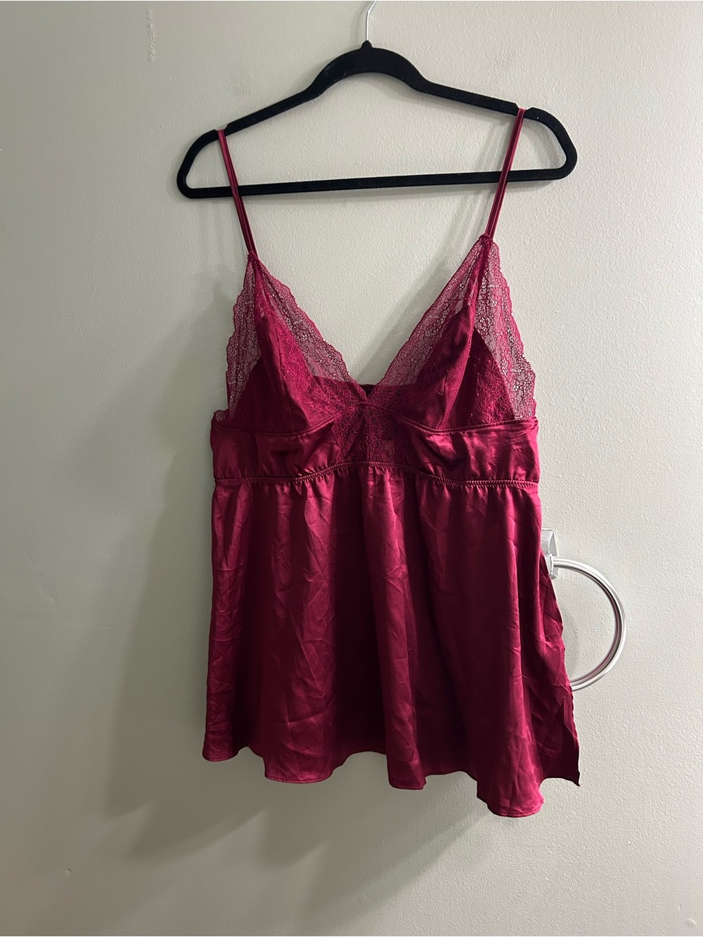 NWT Victoria’s Secret berry purple lace slip top